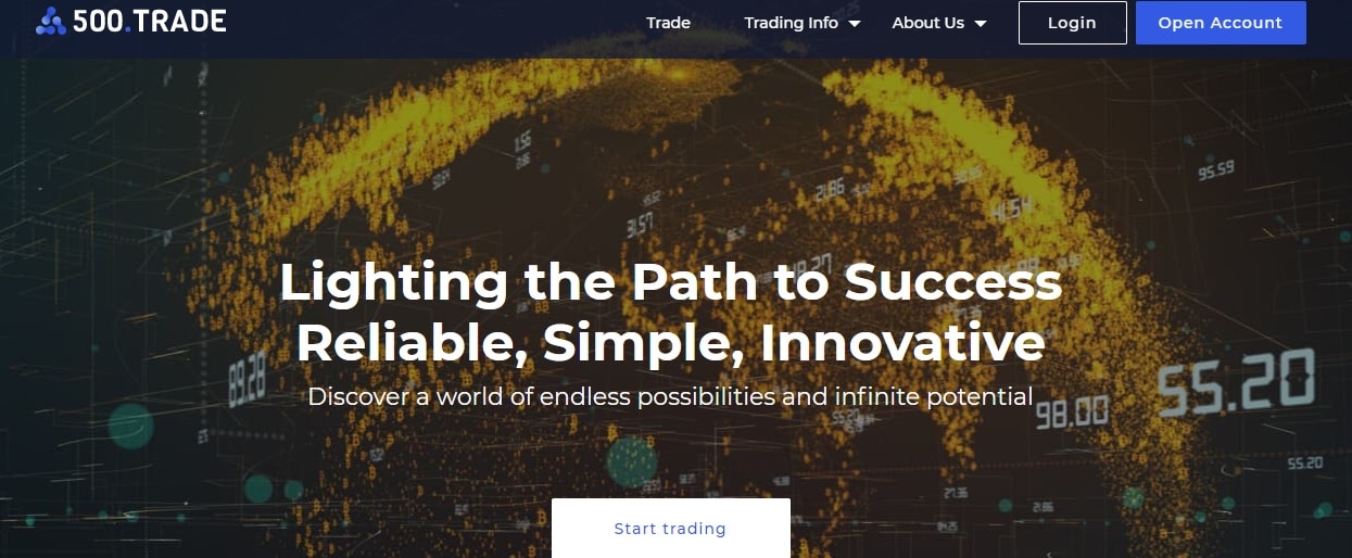 500.trade website