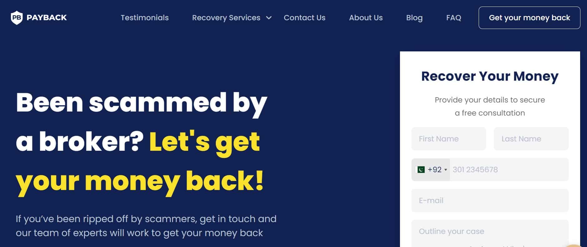 PayBack Ltd website