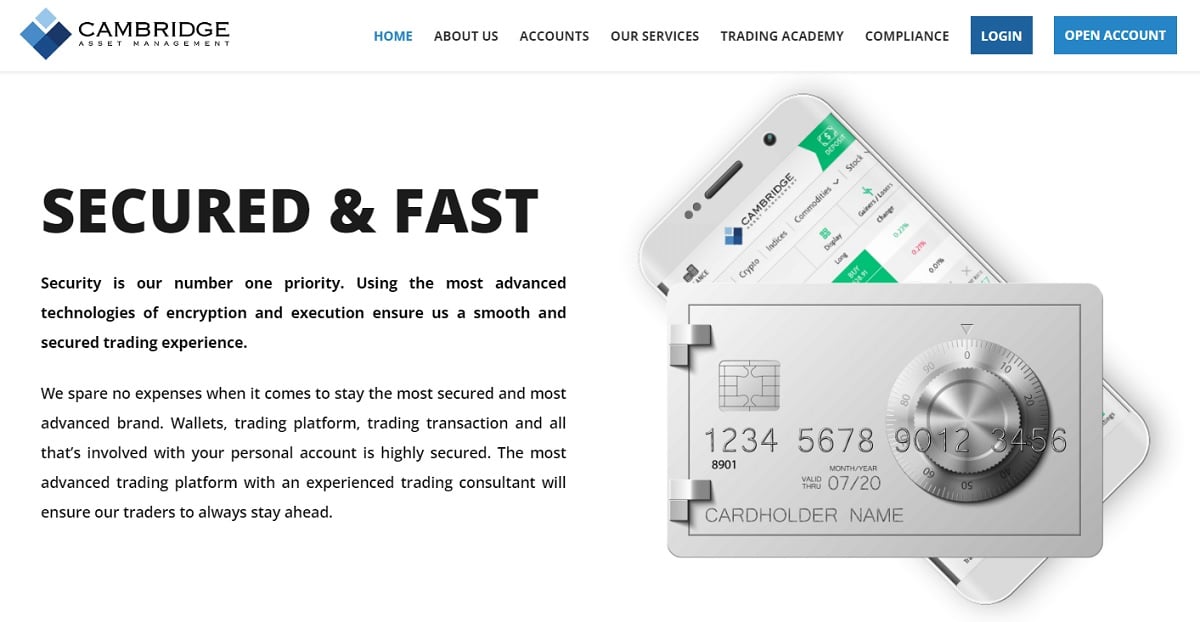 Cambridge Asset Management secure and fast trading