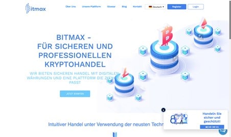 Die offizielle Webseite von Bitmax.