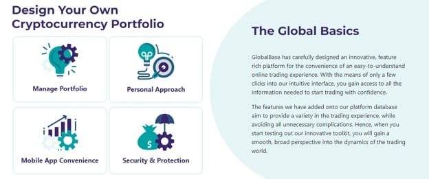 design a crypto portfolio with GlobalBase