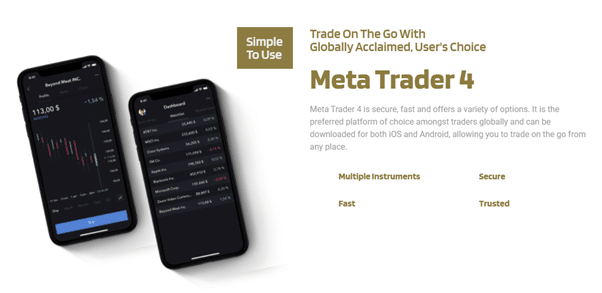 MT4 Trading platform Source: https://gmttrading.io/