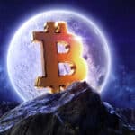 Moon,Bitcoin,Live.,Btc,Price,Double,Investment.,Moonlight,Space,Logo