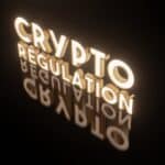 Crypto,Regulation,Text,Light,Sign,3d,Render,Illustration